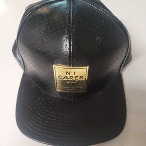 Reason New York Black Acrylic Hat Gold Plate Logo Snapback